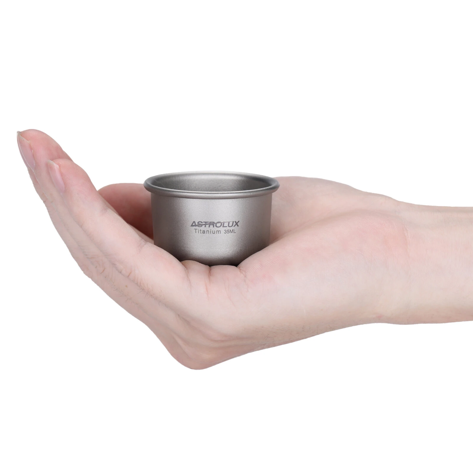 (image for) Astrolux® Ti-C1 Titanium Cup Titanium Tea Cup Outdoor Camping Tableware Drinking Mug Picnic Daily Drinkware Home Use Outdoor Backpacking Hiking