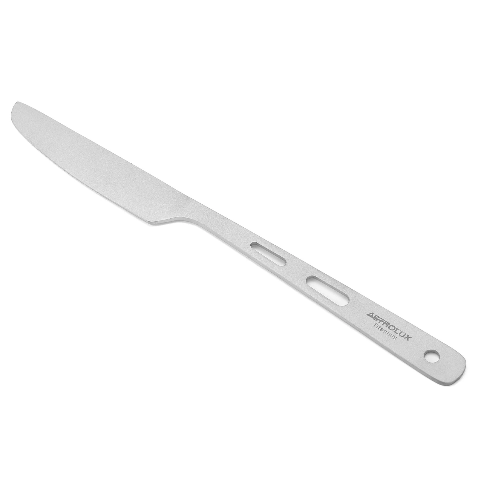 (image for) Astrolux® Ti-FS1 Titanium Flatware Set Titanium Flatware Knife Fork Spoon Set Lightweight Ti Camping Utility Cutlery Set with Carrying Bag for Traveling Picnic Hiking