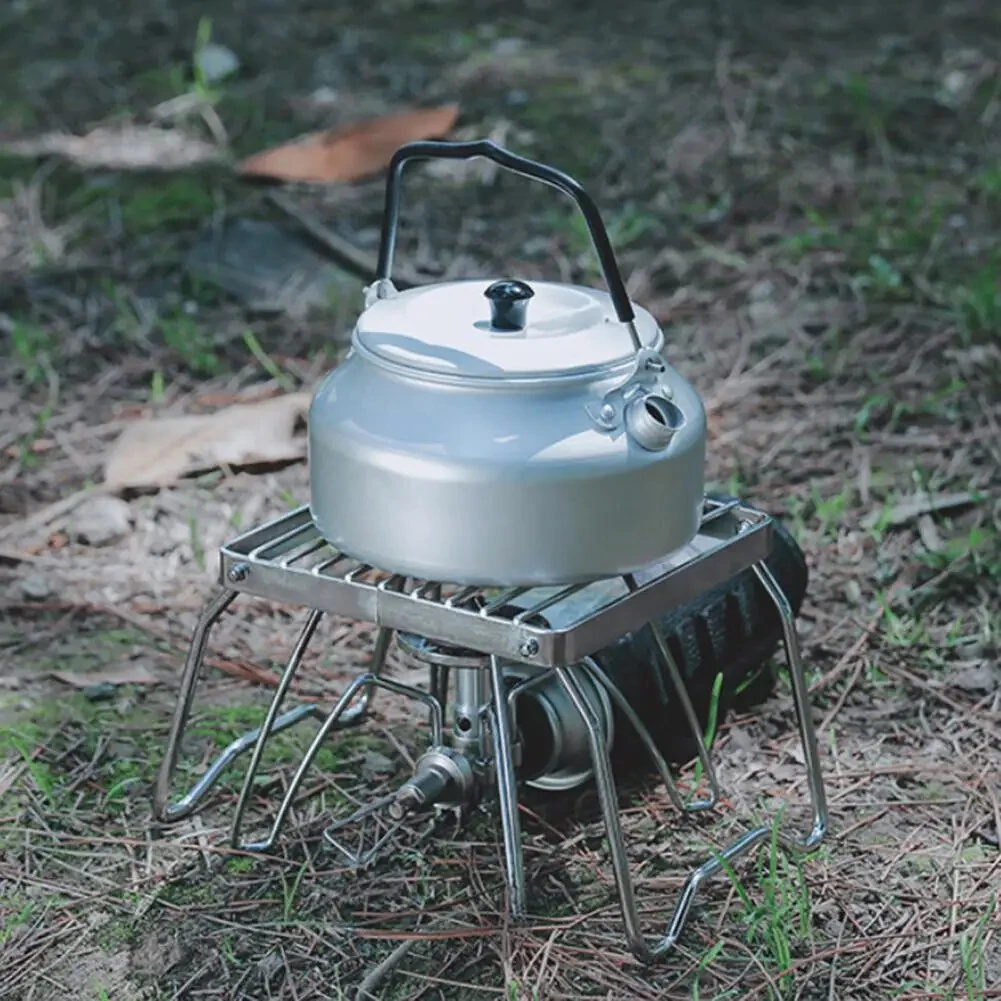 (image for) Outdoor Portable Foldable Stove Stand Rack Camping Pot Bracket Holder Gas Stoves Burner Bracket Travel BBQ Barbecue Accessories