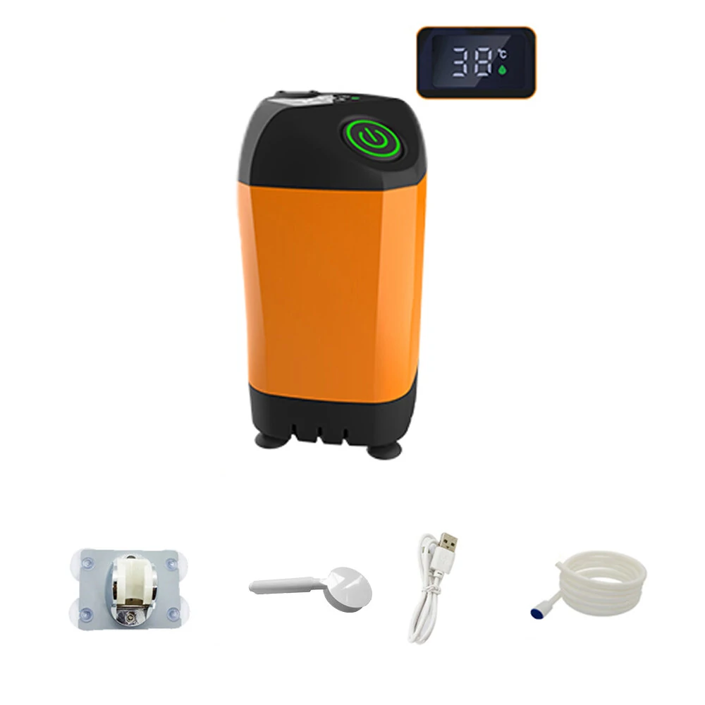 (image for) Portable Electric Shower Pump Outdoor Camping Shower IPX7 Waterproof with Digital Display for Camping Hiking Backpacking Travel